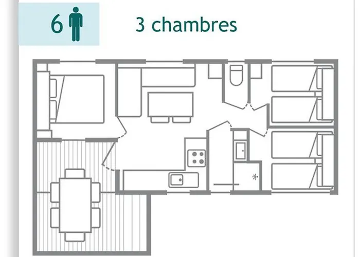 Mobil-home Confortable Avec Terrasse Pour 6 Personnes - Api-1-52-523 Chaille-Les-Marais
